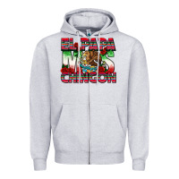 Heather Grey El Papa Mas Chingon Zipper Hoodie - texasbilliewilder