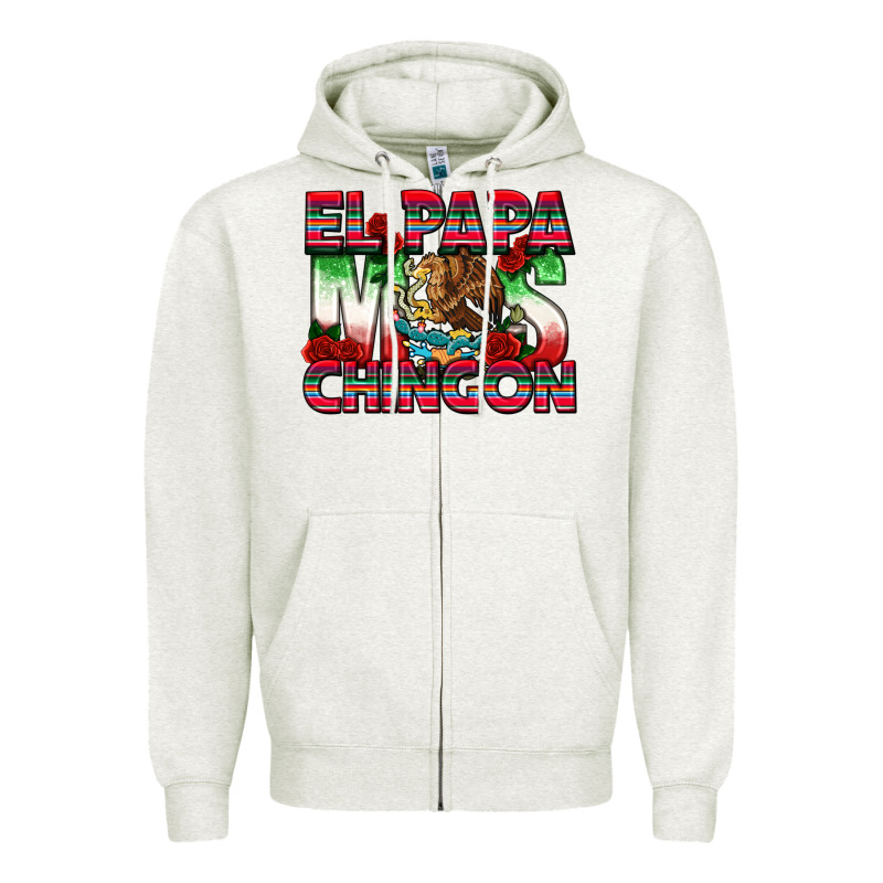 El Papa Mas Chingon Zipper Hoodie by texasbilliewilder | Teevron
