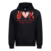 Black Peace love cure Multiple Myeloma Urban Hoodie - NancyCooperArtShop