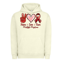 Pigment Pistachio Peace love cure Multiple Myeloma Urban Hoodie - NancyCooperArtShop