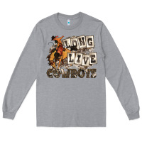 Heather Grey long live cowboys Long Sleeve Tee - Zillion Design Studio