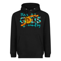 Black this is gods country sunflower Heavyweight Hoodie - AdoDesignShop