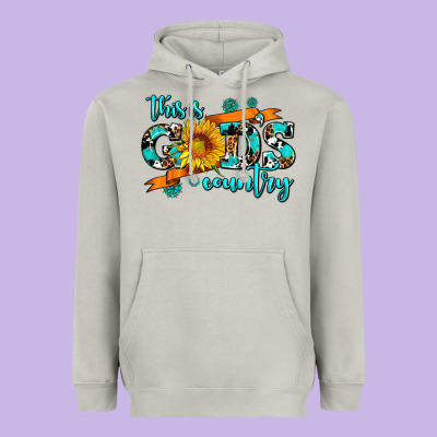 This Is Gods Country Sunflower Heavyweight Hoodie Designed By Adodesignshop