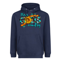 Navy this is gods country sunflower Heavyweight Hoodie - AdoDesignShop