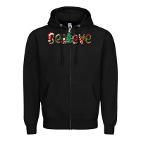 Black christmas believe Zipper Hoodie - RanaPortraitStore