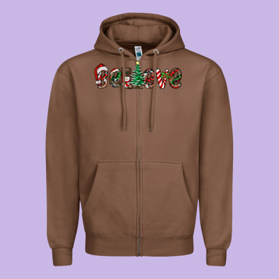Christmas Believe Zipper Hoodie Designed By Ranaportraitstore