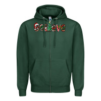 Sports Green christmas believe Zipper Hoodie - RanaPortraitStore