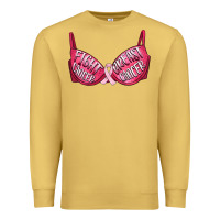 Antique Gold Fight cancer breast cancer bra Premium Sweatshirt - Artiststas