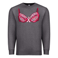 Charcoal Heather Fight cancer breast cancer bra Premium Sweatshirt - Artiststas