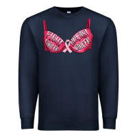 Navy Fight cancer breast cancer bra Premium Sweatshirt - Artiststas