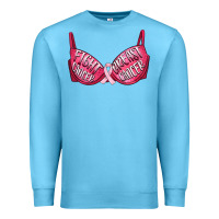 Ocean Blue Fight cancer breast cancer bra Premium Sweatshirt - Artiststas