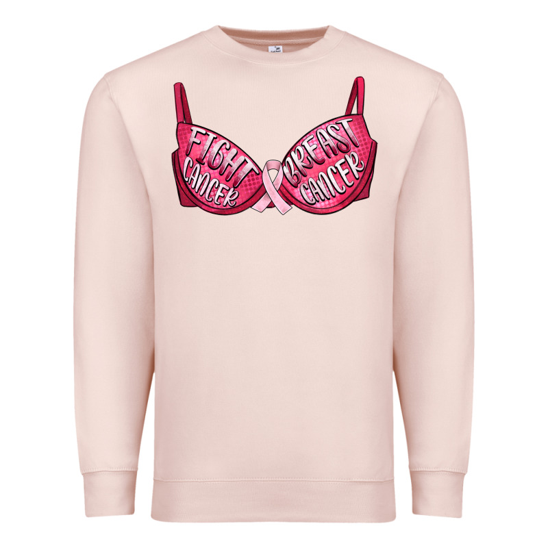 Fight Cancer Breast Cancer Bra Premium Sweatshirt by Artiststas | Teevron