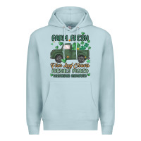 Blue Mist farm fresh four leaf clovers Premium Hoodie - MaliasSmallBusiness