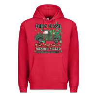 Cardinal farm fresh four leaf clovers Premium Hoodie - MaliasSmallBusiness
