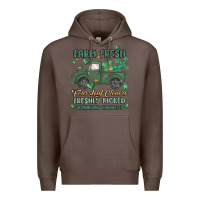 Coffee farm fresh four leaf clovers Premium Hoodie - MaliasSmallBusiness