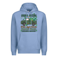 Colony Blue farm fresh four leaf clovers Premium Hoodie - MaliasSmallBusiness