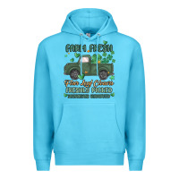 Ocean Blue farm fresh four leaf clovers Premium Hoodie - MaliasSmallBusiness