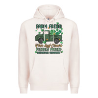 Pale Pink farm fresh four leaf clovers Premium Hoodie - MaliasSmallBusiness