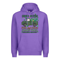 Purple farm fresh four leaf clovers Premium Hoodie - MaliasSmallBusiness