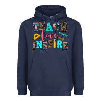 Navy teach love inspire Heavyweight Hoodie - AdoDesignShop