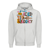 Iced Coffee Addict Zipper Hoodie | Teevron
