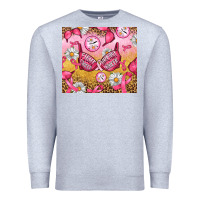 Heather Grey Hour Breast Cancer Bra Premium Sweatshirt - Artiststas