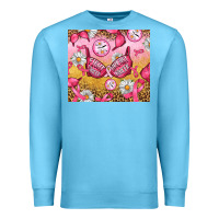Ocean Blue Hour Breast Cancer Bra Premium Sweatshirt - Artiststas