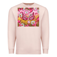 Pale Pink Hour Breast Cancer Bra Premium Sweatshirt - Artiststas