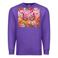 Purple Hour Breast Cancer Bra Premium Sweatshirt - Artiststas