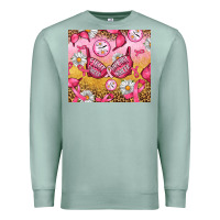 Seafoam Hour Breast Cancer Bra Premium Sweatshirt - Artiststas