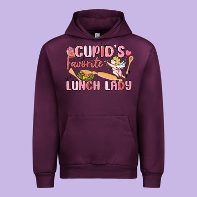 Cupid's Favorite Lunch Lady Urban Hoodie Designed By Maliassmallbusiness