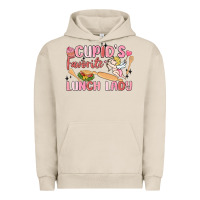 Pigment French Oak cupid's favorite lunch lady Urban Hoodie - MaliasSmallBusiness