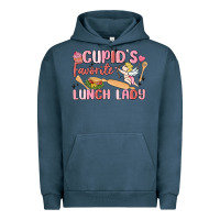 Pigment Midnight Navy cupid's favorite lunch lady Urban Hoodie - MaliasSmallBusiness