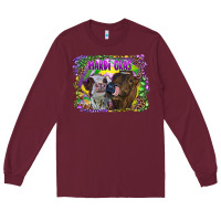 Burgundy Mardi Gras Heifers Long Sleeve Tee - RanaPortraitStore