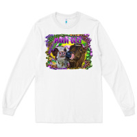 White Mardi Gras Heifers Long Sleeve Tee - RanaPortraitStore