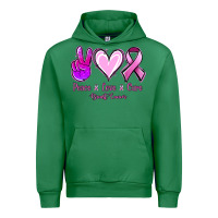 Emerald Peace love cure Breast Cancer Urban Hoodie - NancyCooperArtShop