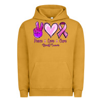 Pigment Peanut Butter Peace love cure Breast Cancer Urban Hoodie - NancyCooperArtShop