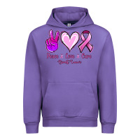 Tulip Peace love cure Breast Cancer Urban Hoodie - NancyCooperArtShop