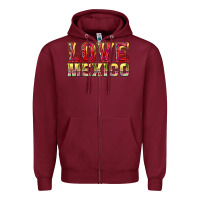 Burgundy Love Mexico Zipper Hoodie - texasbilliewilder
