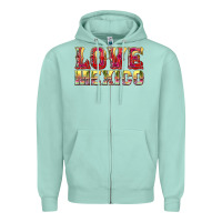 Seafoam Love Mexico Zipper Hoodie - texasbilliewilder