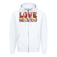 White Love Mexico Zipper Hoodie - texasbilliewilder