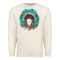 Sandshell bull skull indian headdress Premium Sweatshirt - JahusDesignShop