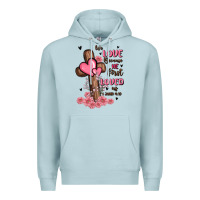 Blue Mist valentine cross Premium Hoodie - MaliasSmallBusiness