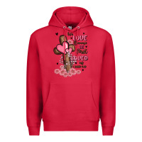 Cardinal valentine cross Premium Hoodie - MaliasSmallBusiness