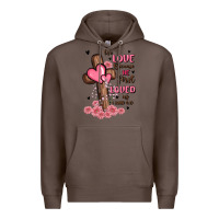 Coffee valentine cross Premium Hoodie - MaliasSmallBusiness