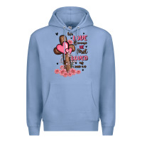 Colony Blue valentine cross Premium Hoodie - MaliasSmallBusiness