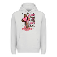 Dove Grey valentine cross Premium Hoodie - MaliasSmallBusiness