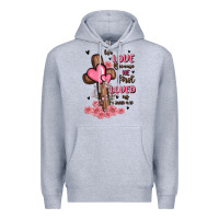 Heather Grey valentine cross Premium Hoodie - MaliasSmallBusiness