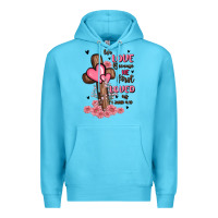 Ocean Blue valentine cross Premium Hoodie - MaliasSmallBusiness