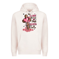 Pale Pink valentine cross Premium Hoodie - MaliasSmallBusiness